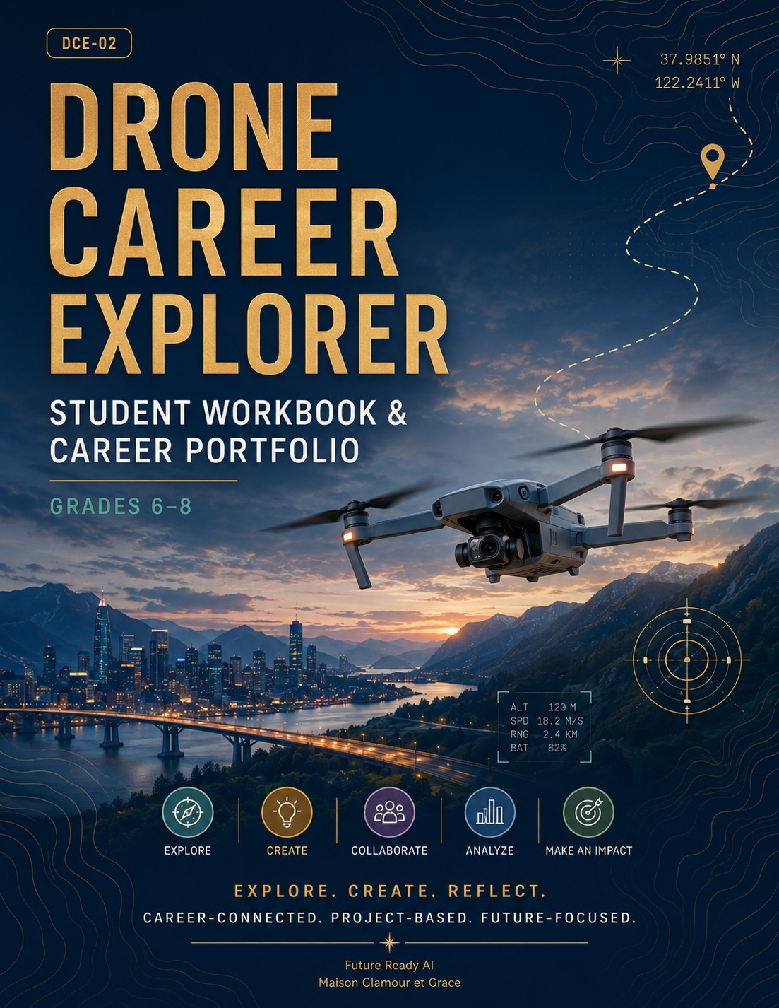 Drone Career Explorer middle school student workbook cover