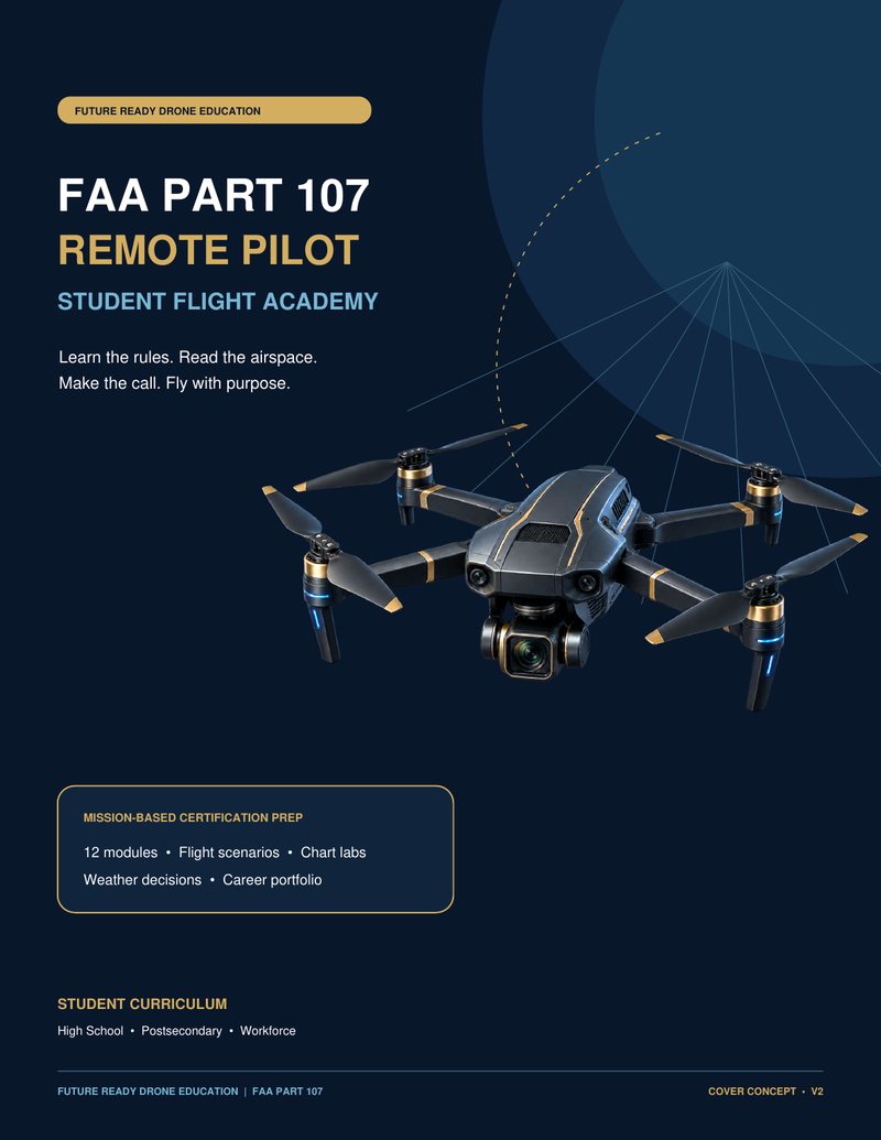 FAA Part 107 Remote Pilot student flight academy cover